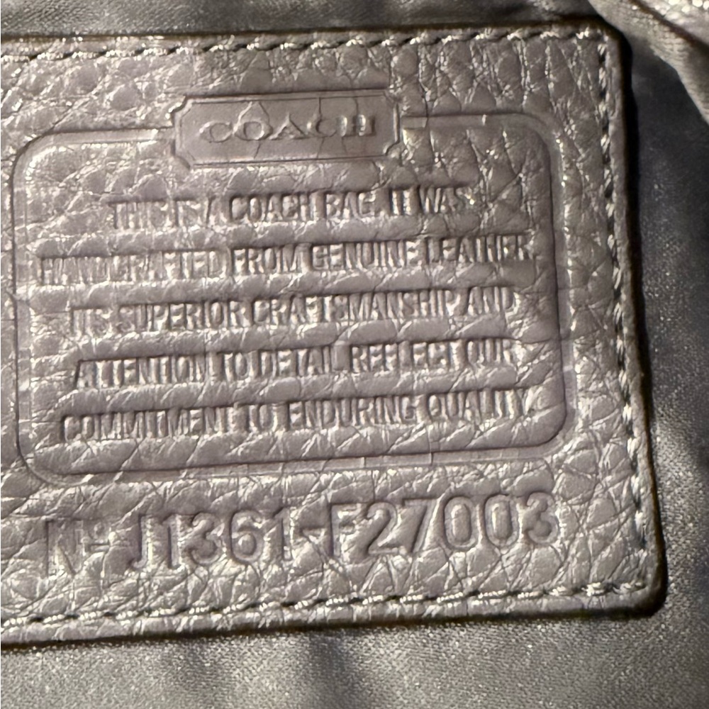 Coach Avery Park purple hobo pebbled leather bucket drawstring purse F27003 - Picture 3 of 11